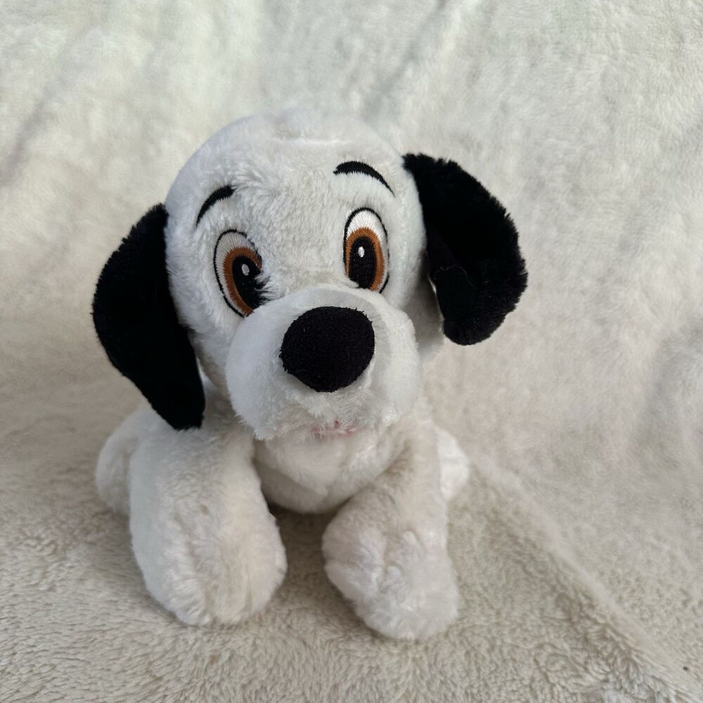 101 Dalmatians Lucky Disney Store Floppy Puppy Plush Red Collar Stuffed Animal